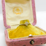 9ct White Gold & 0.2ct Diamond Set Crossover Ring Vintage c1990 Sheffield