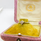 9ct White Gold & 0.2ct Diamond Set Crossover Ring Vintage c1990 Sheffield