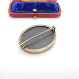 Victorian Sterling Silver Pietra Dura Floral Mosaic Brooch c1860 Antique