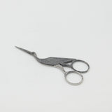 Victorian Cut Steel Novelty Stork Form Sewing or Craft Scissors Antique c1860