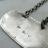 Early Victorian Sterling Silver Bright Cut Brandy Decanter Label Antique 1842