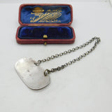 Early Victorian Sterling Silver Bright Cut Brandy Decanter Label Antique 1842