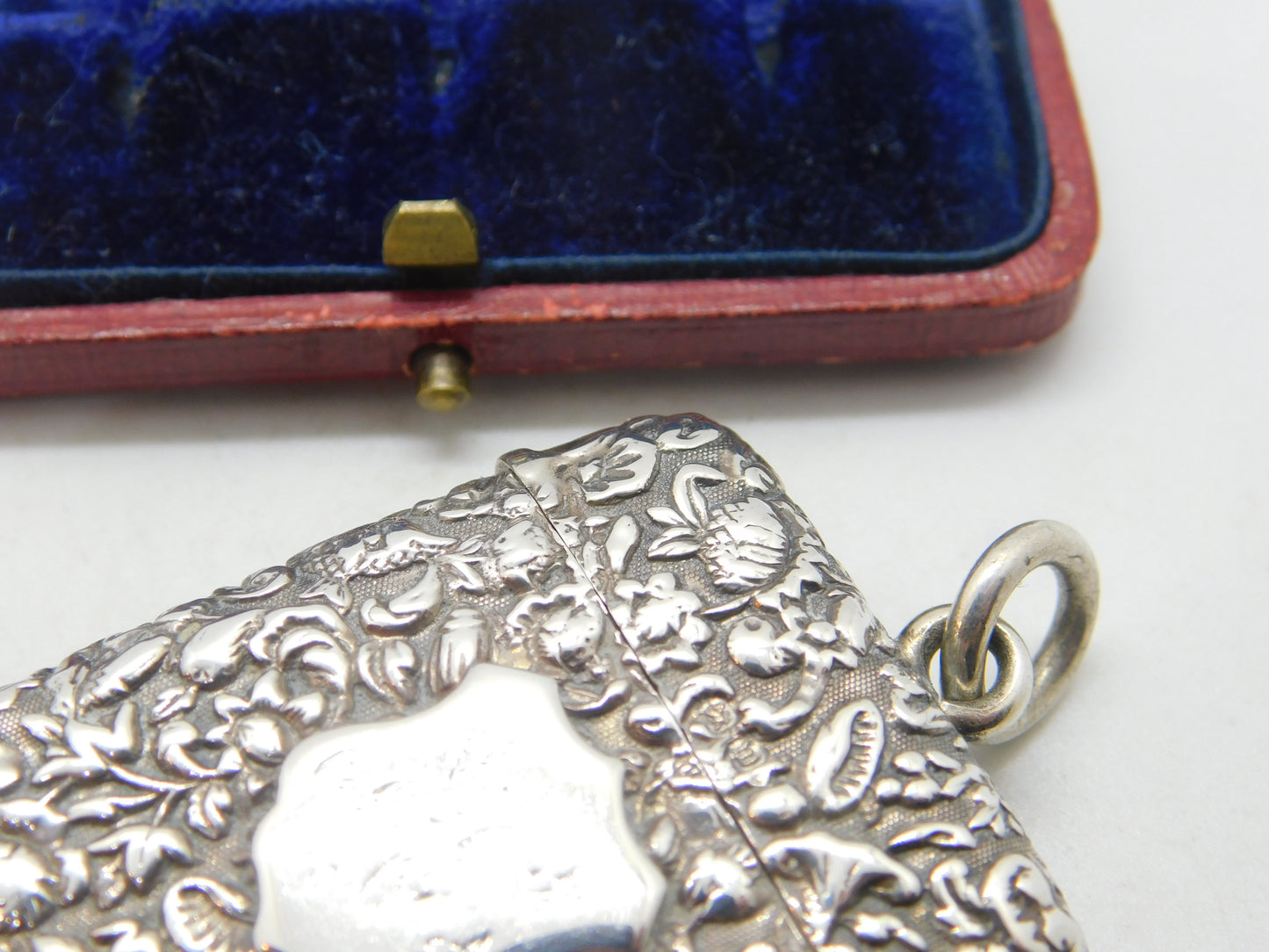 Art Nouveau Sterling Silver Vesta Case Antique 1896 George Unite Victorian