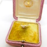 9ct Yellow Gold & White Spinel Set Solitaire Ring Vintage 1980 Sheffield
