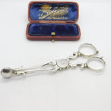 Georgian Sterling Silver Scroll Pattern Sugar Nips c1750 Antique
