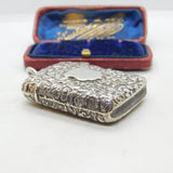 Art Nouveau Sterling Silver Vesta Case Antique 1896 George Unite Victorian