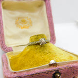 9ct White Gold & 0.15ct Diamond Set Solitaire Ring Vintage c1990 Birmingham