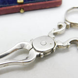 Georgian Sterling Silver Scroll Pattern Sugar Nips c1750 Antique
