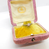 9ct White Gold & 0.15ct Diamond Set Solitaire Ring Vintage c1990 Birmingham