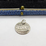 Victorian Sterling Silver 'Nellie' Love Token Charm Pendant Threepence c1885