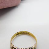 Victorian 22ct Gold & Almandine Garnet Five-Stone Band Ring 1899 Birmingham