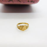 Edwardian 9ct Yellow Gold Child's Christening Ring or Charm c1910 Antique