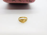 Edwardian 9ct Yellow Gold Child's Christening Ring or Charm c1910 Antique