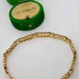 9ct Yellow Gold Gate Link Charm Bracelet Heart Clasp Vintage 1983 London