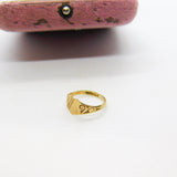 Edwardian 9ct Yellow Gold Child's Christening Ring or Charm c1910 Antique
