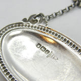 Edwardian Sterling Silver Whisky Decanter Label 1907 Sheffield Walker & Hall