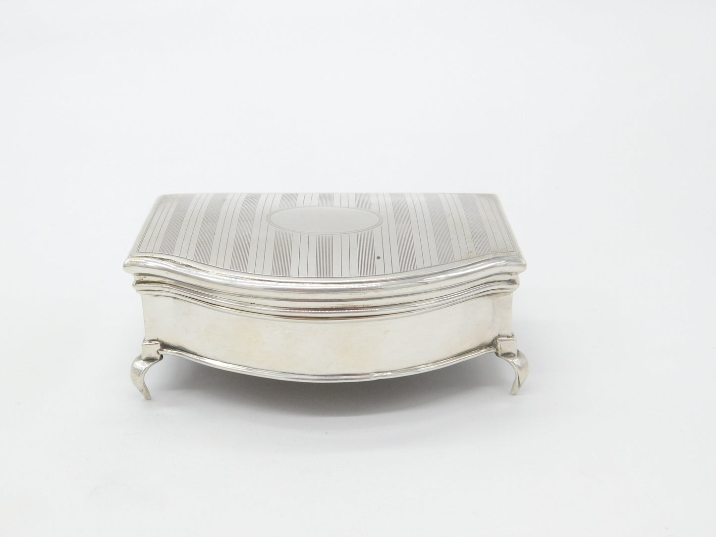 Edwardian Sterling Silver Chest Form Trinket Jewellery Box For Repair 1910 London