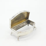 Edwardian Sterling Silver Chest Form Trinket Jewellery Box For Repair 1910 London