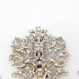 Large Hanau Sterling Silver Cherub & Mythic Sewing Chatelaine Antique c1880 German