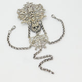 Large Hanau Sterling Silver Cherub & Mythic Sewing Chatelaine Antique c1880 German