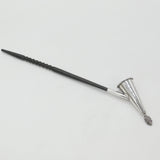 Large Sterling Silver Carved Wooden Candle Snuffer 1984 Sheffield Vintage