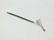 Large Sterling Silver Carved Wooden Candle Snuffer 1984 Sheffield Vintage