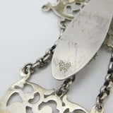 Large Hanau Sterling Silver Cherub & Mythic Sewing Chatelaine Antique c1880 German