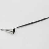 Large Sterling Silver Carved Wooden Candle Snuffer 1984 Sheffield Vintage