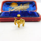 9ct Yellow Gold Donkey with a Carrot Charm Pendant 1982 Birmingham Vintage