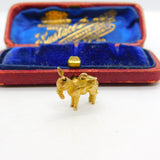 9ct Yellow Gold Donkey with a Carrot Charm Pendant 1982 Birmingham Vintage