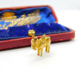 9ct Yellow Gold Donkey with a Carrot Charm Pendant 1982 Birmingham Vintage