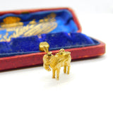9ct Yellow Gold Donkey with a Carrot Charm Pendant 1982 Birmingham Vintage