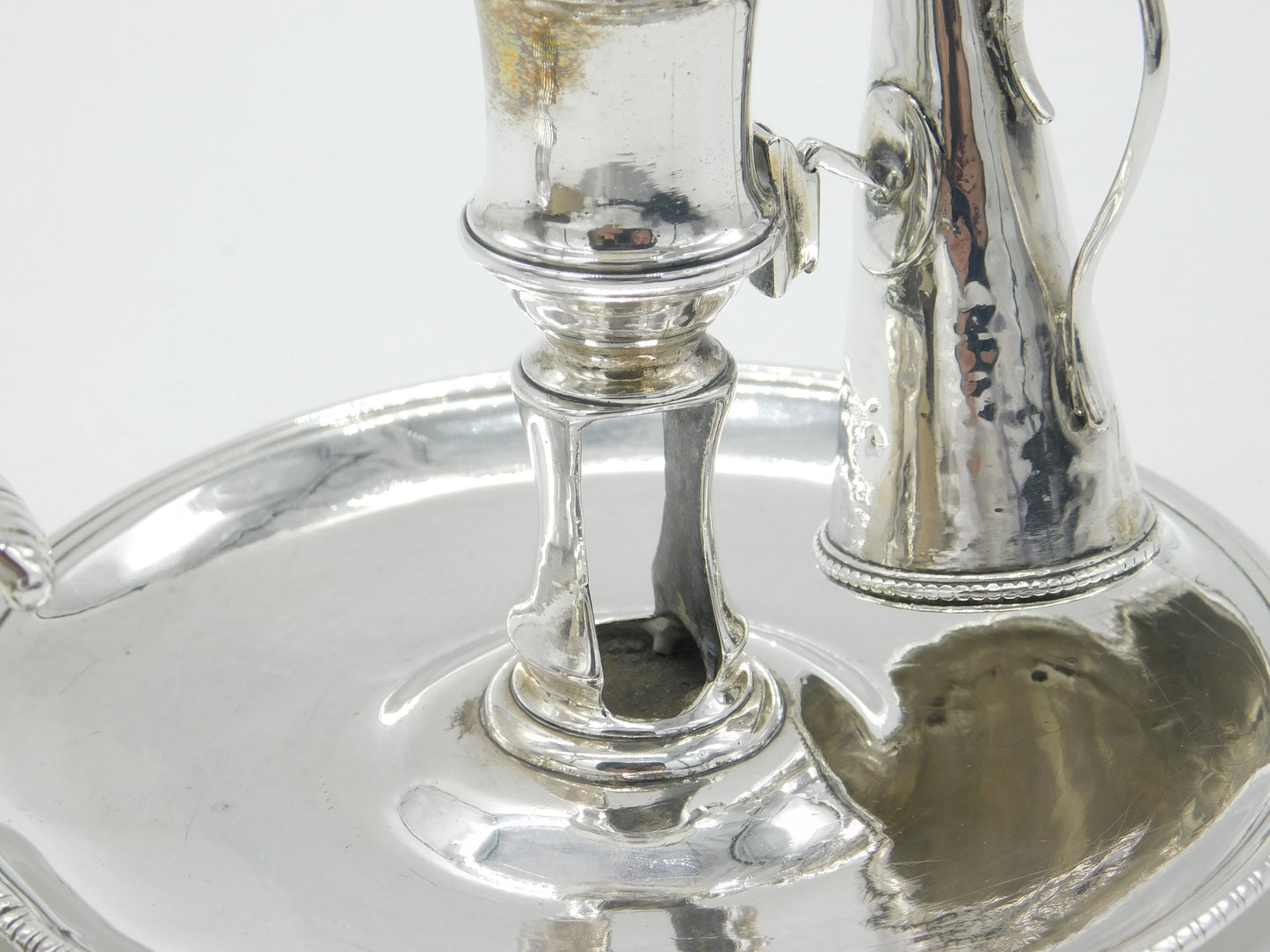 Georgian Sterling Silver Go-to-Bed Chamberstick 1770 William Cripps London