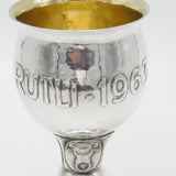 Swiss Sterling Silver Planished Chalice Rutli 1963 Founding of Switzerland 1960s