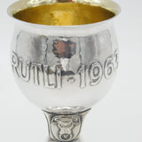 Swiss Sterling Silver Planished Chalice Rutli 1963 Founding of Switzerland 1960s