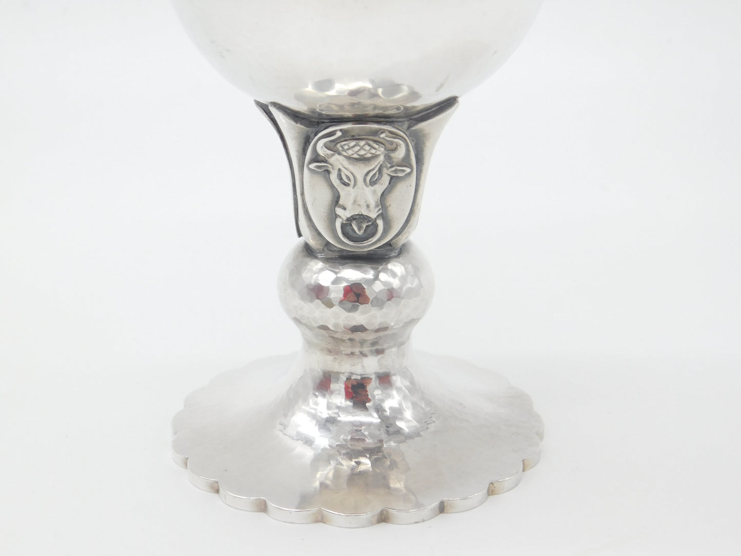 Swiss Sterling Silver Planished Chalice Rutli 1963 Founding of Switzerland 1960s