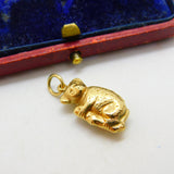 9ct Yellow Gold Koala in the Tree Charm or Pendant 1973 Birmingham Vintage