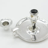 Georgian Sterling Silver Go-to-Bed Chamberstick 1770 William Cripps London