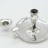 Georgian Sterling Silver Go-to-Bed Chamberstick 1770 William Cripps London