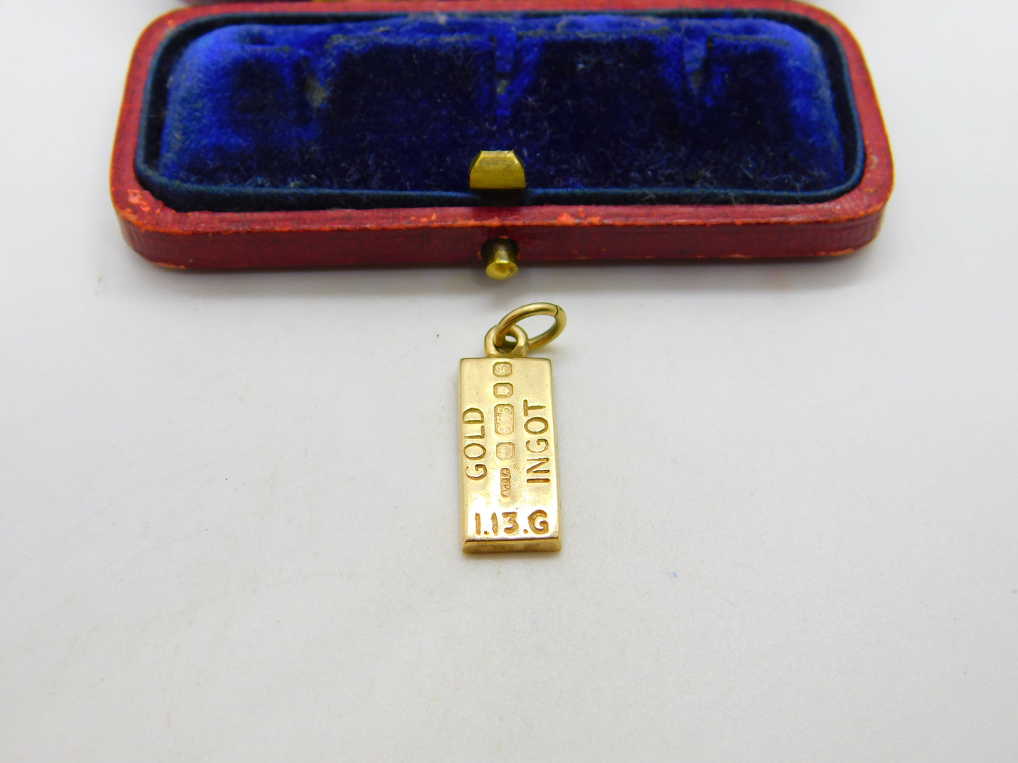 9ct Yellow Gold Bullion Bar Ingot Charm or Pendant 1981 London Vintage