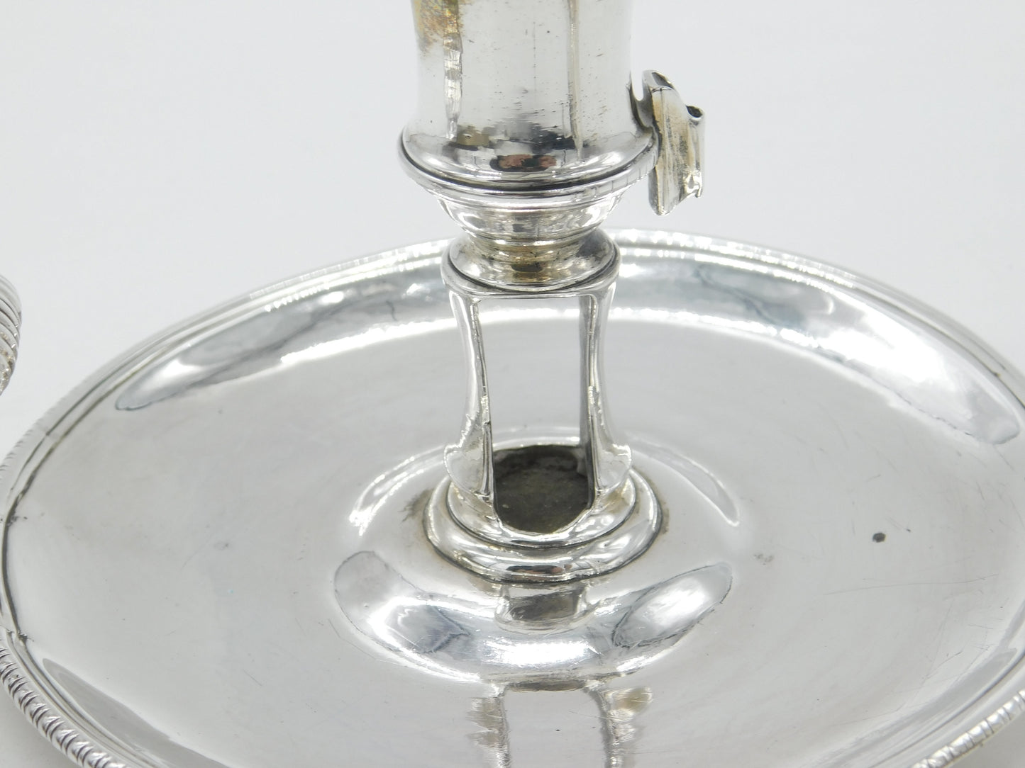 Georgian Sterling Silver Go-to-Bed Chamberstick 1770 William Cripps London