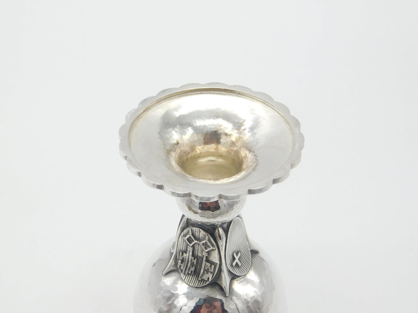 Swiss Sterling Silver Planished Chalice Rutli 1963 Founding of Switzerland 1960s