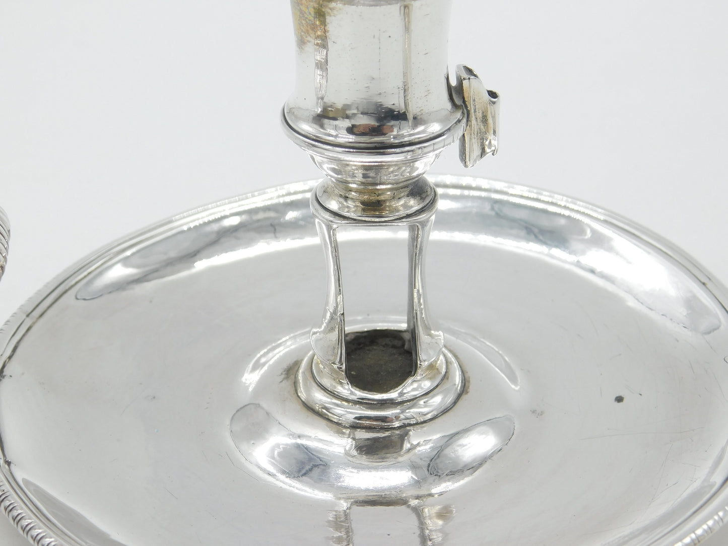 Georgian Sterling Silver Go-to-Bed Chamberstick 1770 William Cripps London