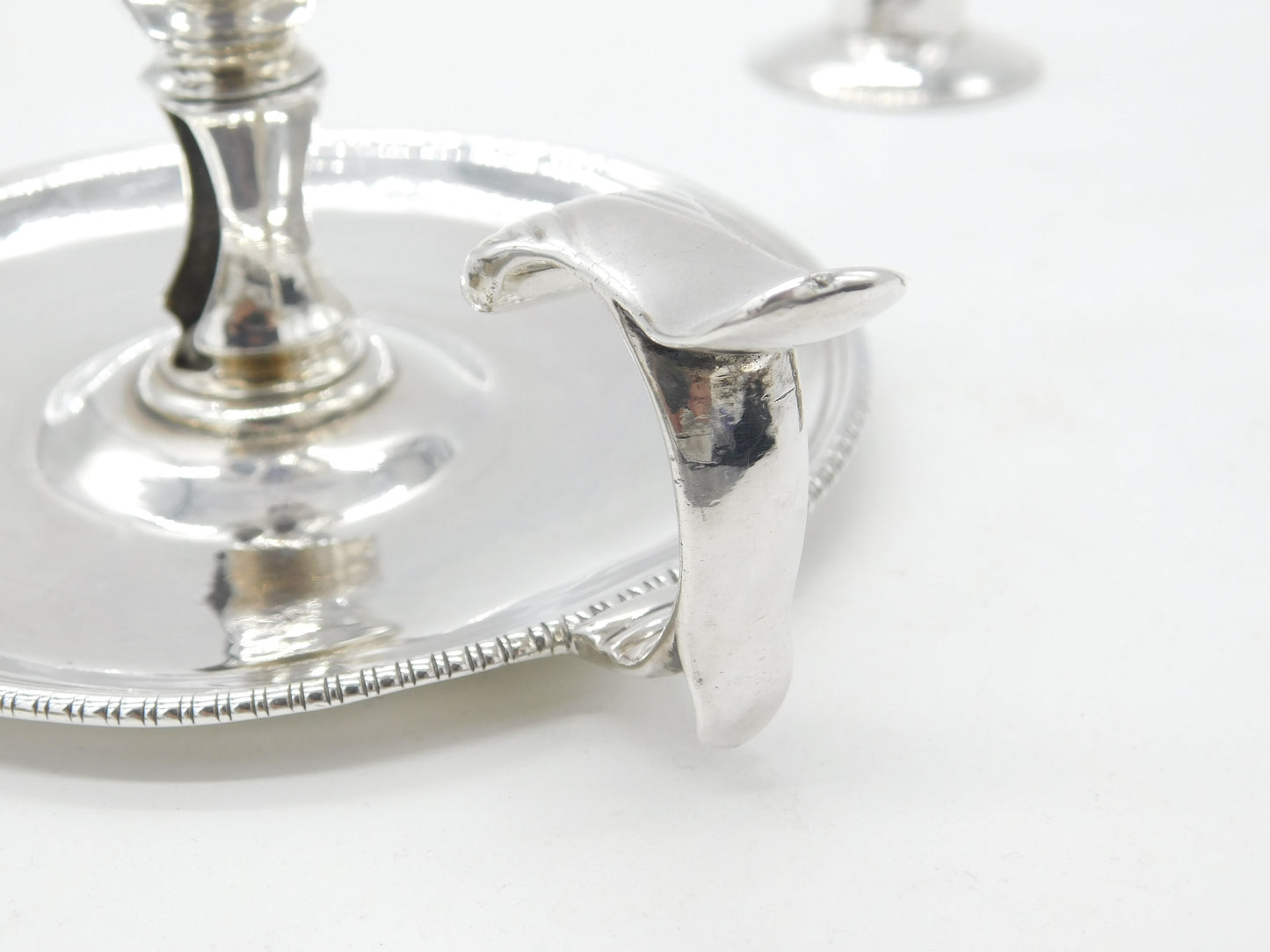 Georgian Sterling Silver Go-to-Bed Chamberstick 1770 William Cripps London