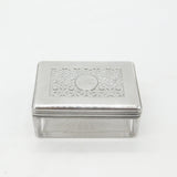 Victorian Sterling Silver Moulded Glass Pierced Trinket Box 1838 London Antique