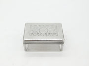 Victorian Sterling Silver Moulded Glass Pierced Trinket Box 1838 London Antique