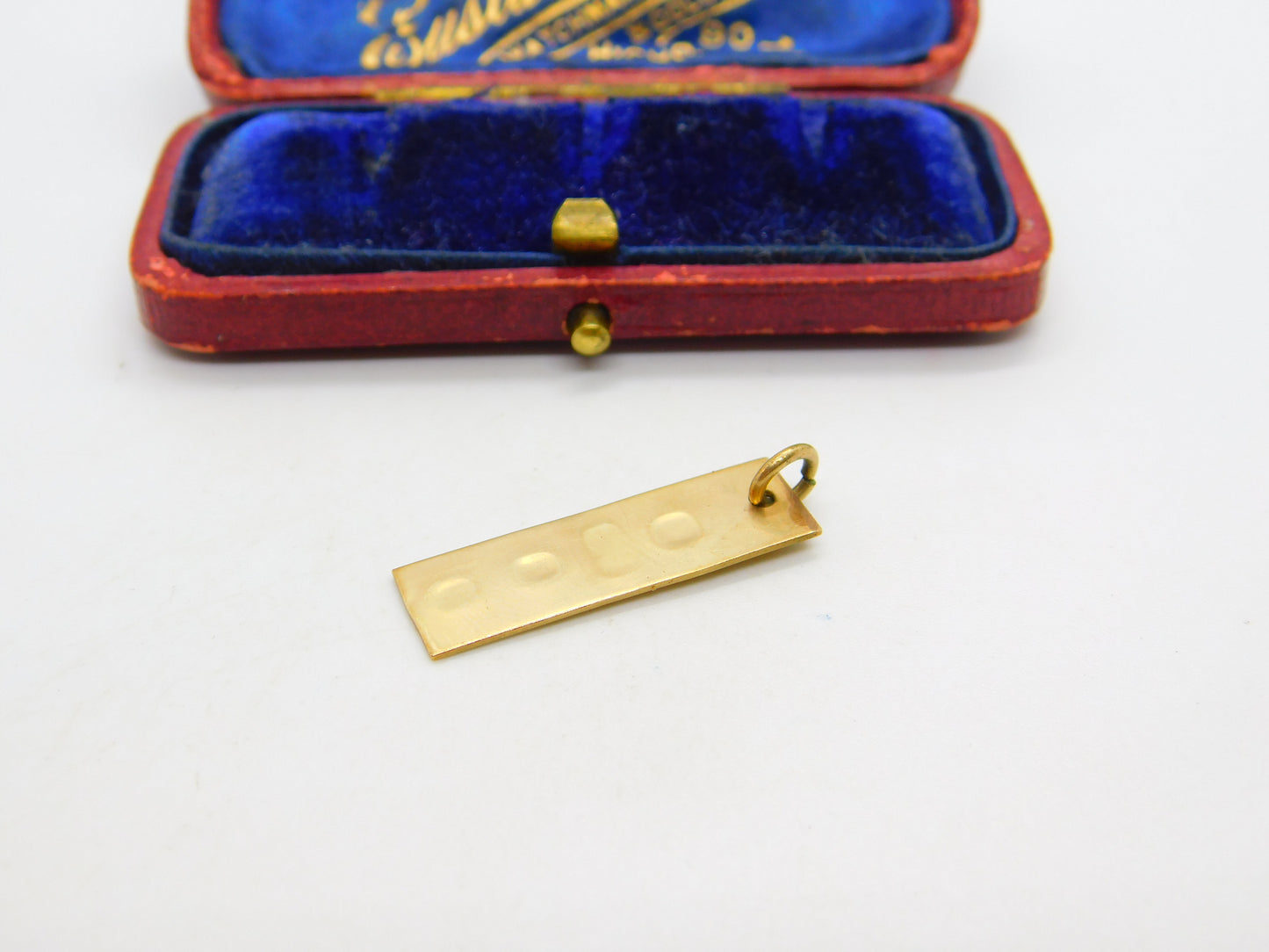 9ct Yellow Gold Bullion Bar Ingot Drop Pendant 1976 London Vintage