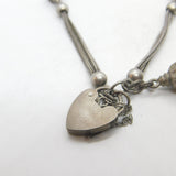 Victorian Sterling Silver Dice Form Albertina Bracelet with Tassel Antique c1880