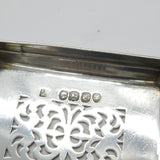 Victorian Sterling Silver Moulded Glass Pierced Trinket Box 1838 London Antique