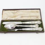 Georgian Sterling Silver Boxed Christening Cutlery Set Antique 1832 London